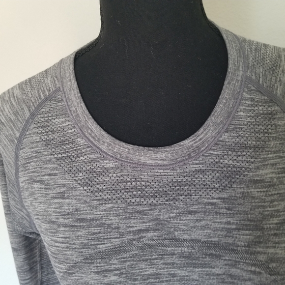Lululemon Swiftly tech hip length running training shirt gray 8 - Picture 6 of 8